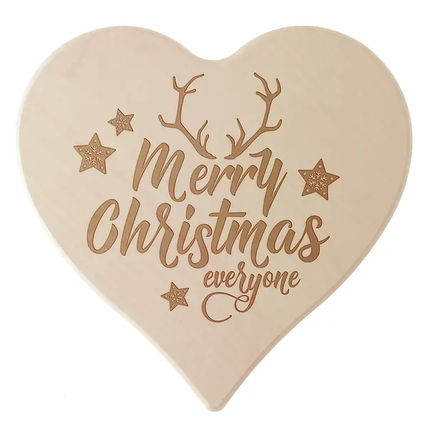 weihnachtliches Holzherz als Geschenk Größe: 24 cm