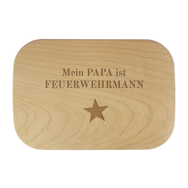 Frühstücksbrettchen für Papa Feuerwehrmann 28×19 cm