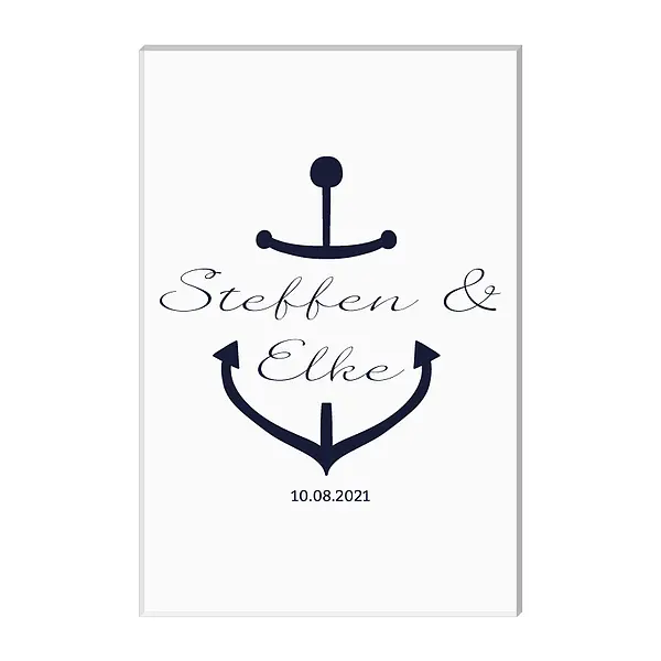 NAMEN günstig Kaufen-Maritimes Schild zur Hochzeit mit Anker, Namen und Datum Variante 1 - Hochformat. Maritimes Schild zur Hochzeit mit Anker, Namen und Datum Variante 1 - Hochformat <![CDATA[Maritimes Schild zur Hochzeit mit Anker, Namen und Datum Das maritime Schild wird m