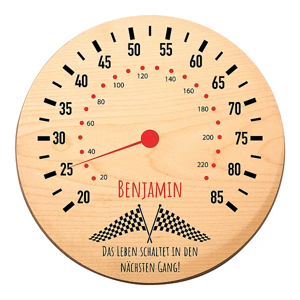 rundes günstig Kaufen-Rundes Holzschild zum Geburtstag mit Geburtstagszahl - Tacho. Rundes Holzschild zum Geburtstag mit Geburtstagszahl - Tacho <![CDATA[Geburtstagsschild Tacho Die Tachonadel zeigt auf die gewünschte Geburtstagszahl. Der Slogan "Das Leben schaltet in de