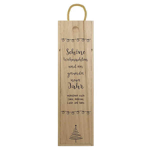 Weihnachtsgeschenk – personalisierte Weinkiste Design 2