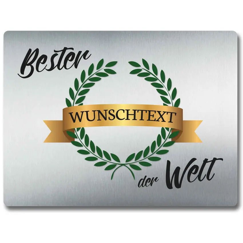 Blechschild 20 x 15 cm zur Auszeichnung „Beste/r …“ | mit Wunschbezeichnung