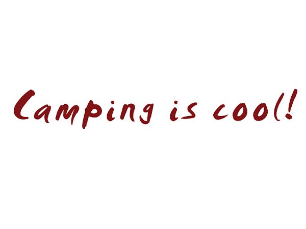 Camping is cool - Aufkleber für Wohnwagen und Wohnmobile - 100 cm