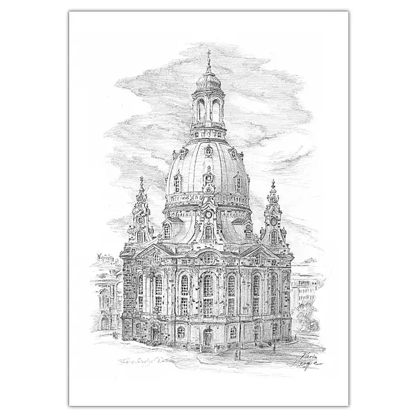 Kunstdruck Frauenkirche Dresden 