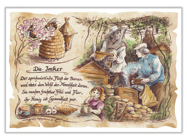 Zunftbild Imker auf Antikpapier im A4-Format - Online ...
