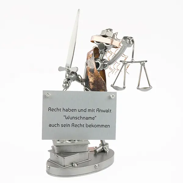 Geschenkidee Schraubenmännchen Justitia