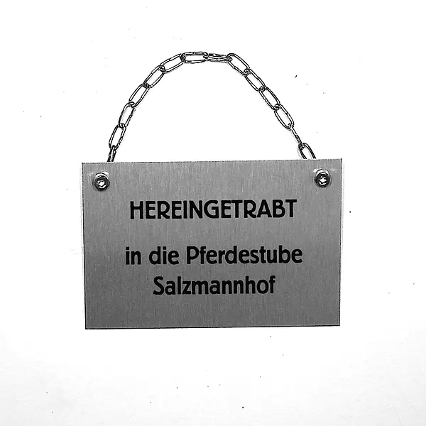 Schild mit Spruch