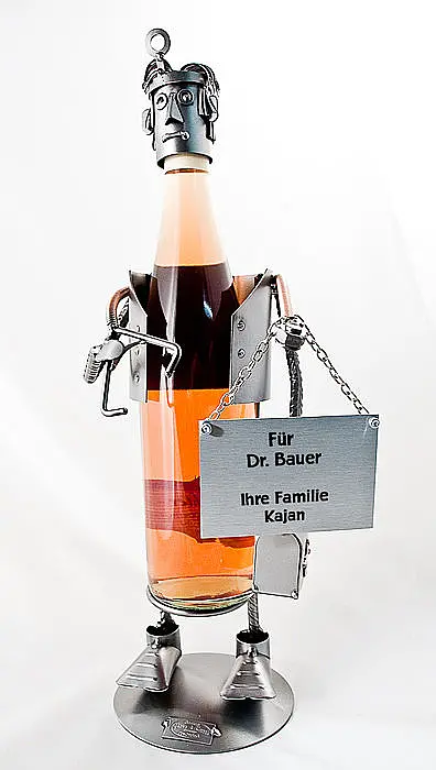 Schraubenmännchen Hausarzt mit Schild