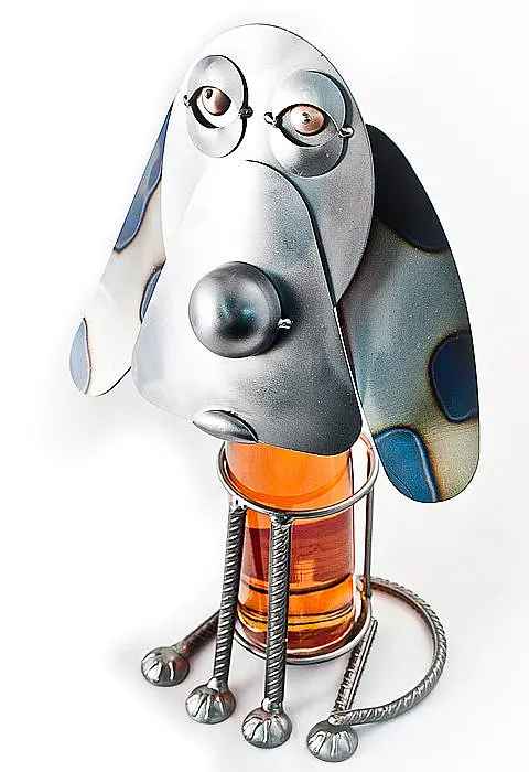 Weinflaschenhalter Hund