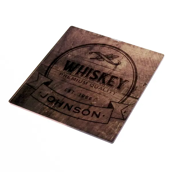 4er Set Untersetzer für Whiskyfans mit eigenem Namen Design 3