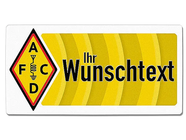 Blechschild für Funkamateure