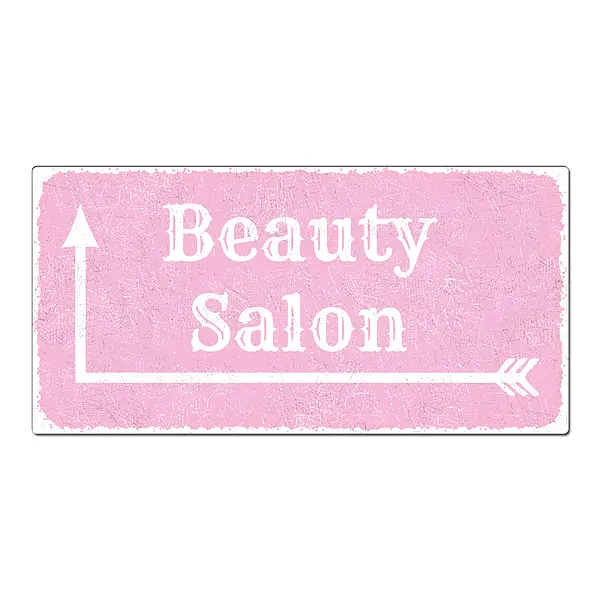 Aluschild im Vintage Look mit Wunschtext 300 x 150mm rosa