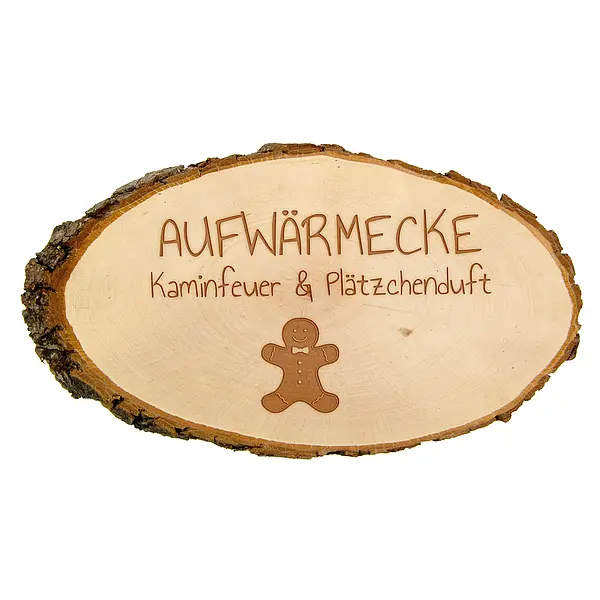 Holzschild Winterzeit