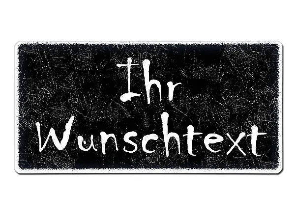 Black Vintage Schild mit Wunschtext