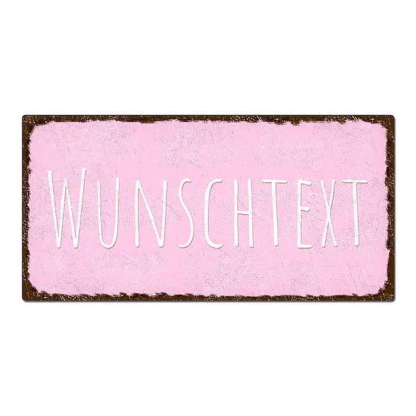 Vintage Schild mit Wunschtext