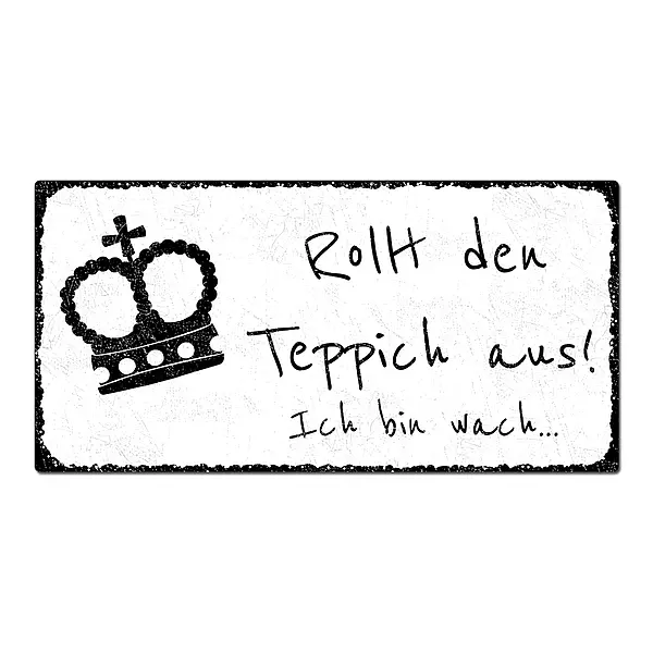 Blechschild shabby mit individuellem Wunschtext im Vintage Stil 20 x 10 cm  weiß - Geschenke online kaufen - individuelle und personalisierte  Geschenkideen mit Text oder Foto