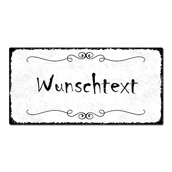 Vintage Schild mit Wunschtext