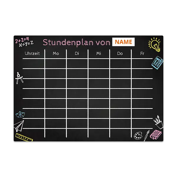 Chalcboard - Stundenplan für Mädchen