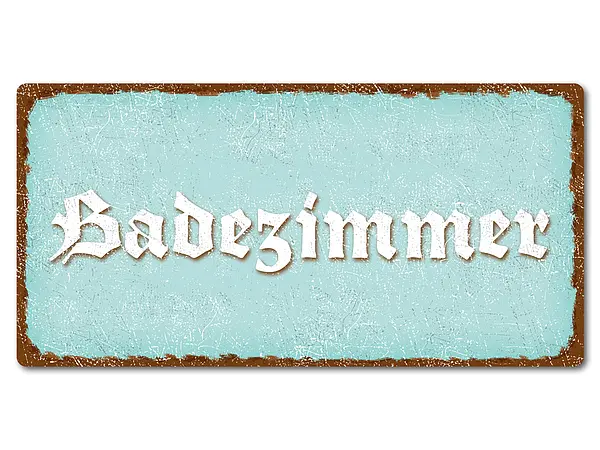 Dekoschild im Vintage Look mit Wunschtext 200 x 100mm pastelltürkis/braun