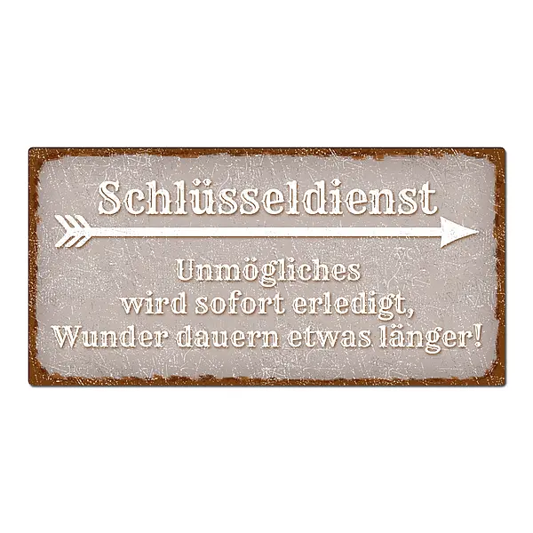 Vintage Schild mit Wunschtext