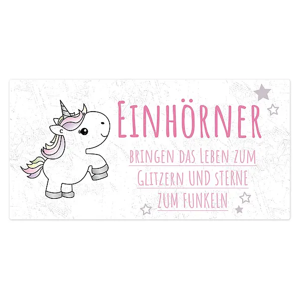 Geschenk für Einhornliebhaber 200 x 100mm 