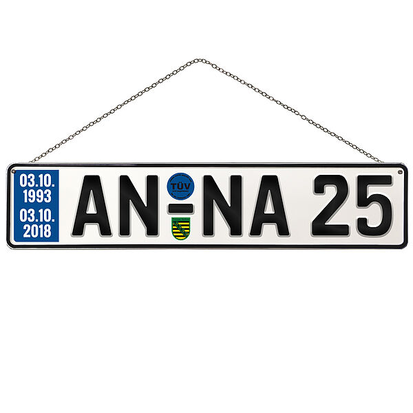 Geschenk zum 25. Geburtstag Schild mit TÜV Geschenke online kaufen