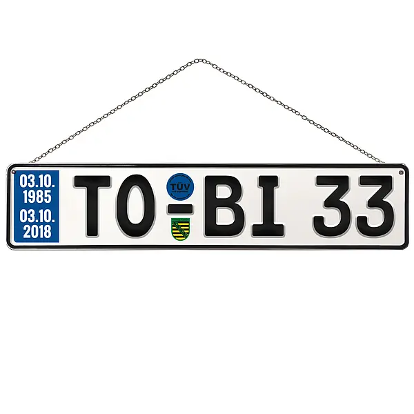 Geschenk zum 18. Geburtstag - Schild mit TÜV - Geschenke online kaufen -  individuelle und personalisierte Geschenkideen mit Text oder Foto