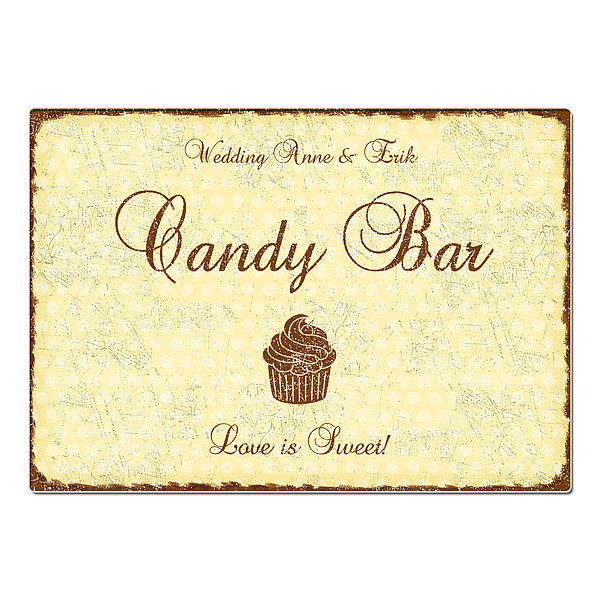 Hochzeitsdeko Schild Candy Bar