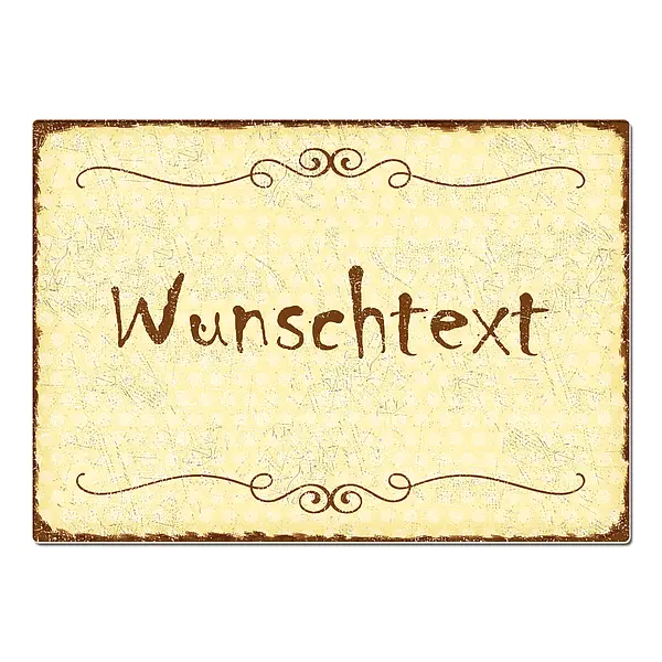 Dekoschild mit Wunschtext