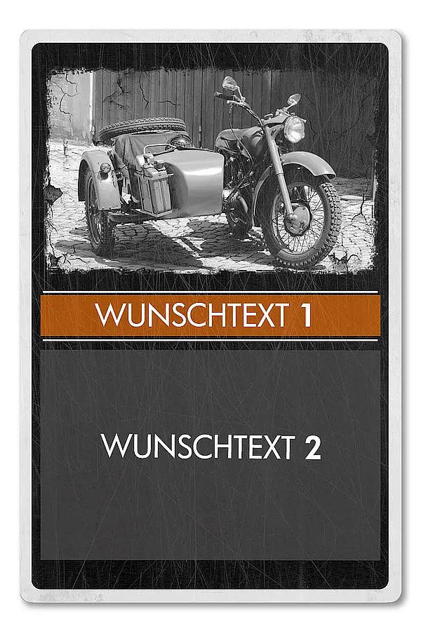 Oldtimer-Ausstellungsschild für Motorräder 200 x 300mm black vintage