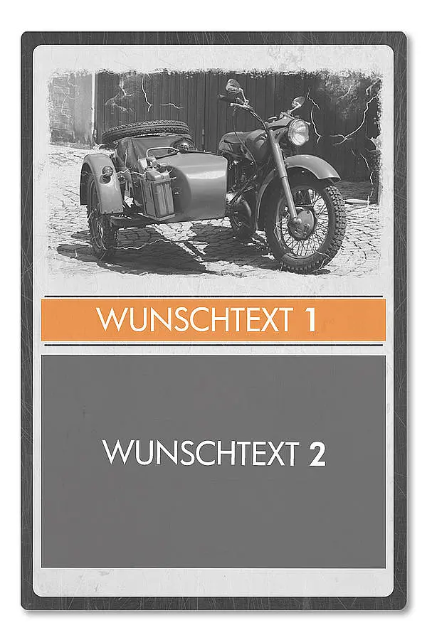 Oldtimer-Ausstellungsschild für Motorräder 200 x 300mm light vintage