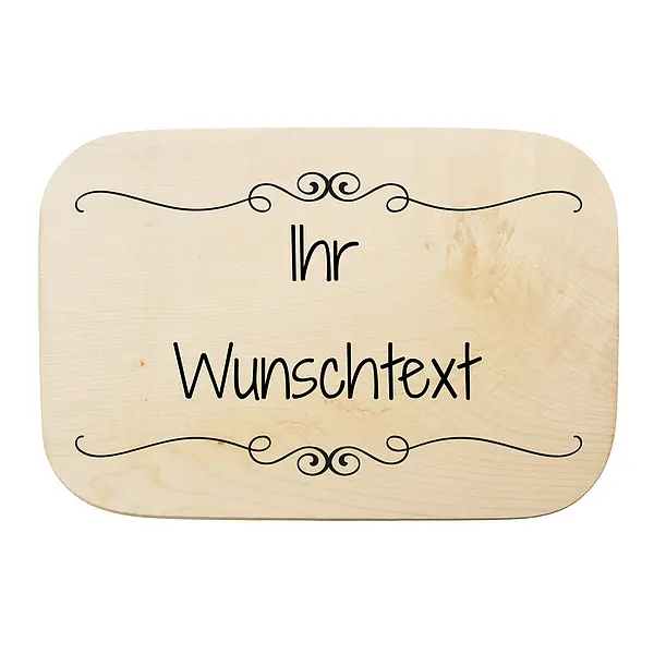 Rechteckiges Schild aus Holz mit Wunschtext