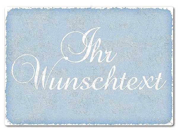 Retroschild mit Wunschtext A4 pastellblau