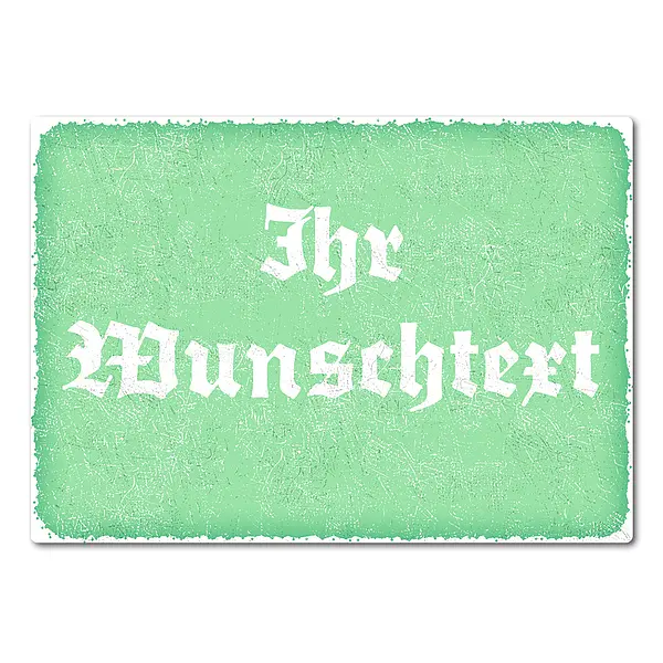 Retroschild mit Wunschtext A4 pastellmint