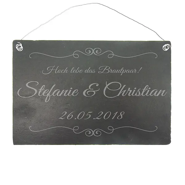 Schild zur Hochzeit