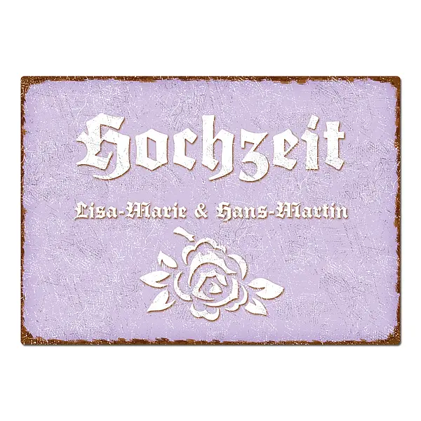 Hochzeitsgeschenk Schild