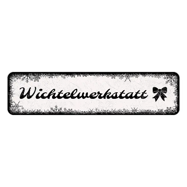 Weihnachtsspruch Blechschild im Shabby Stil