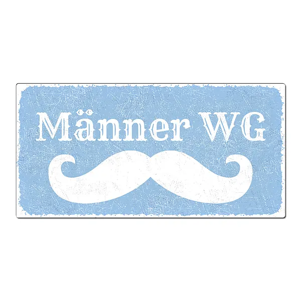 Vintage Schild Männer WG