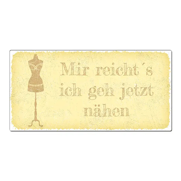 Vintage Schild mit eigenem Text