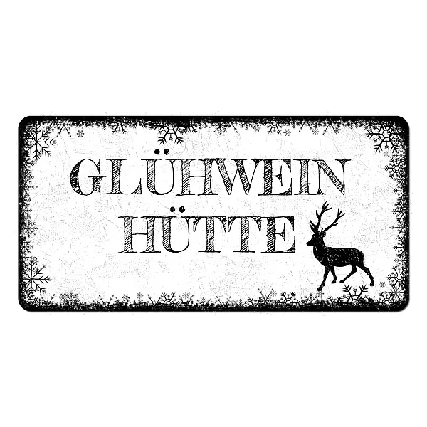 Dekoschild Hirsch - Glühweinhütte