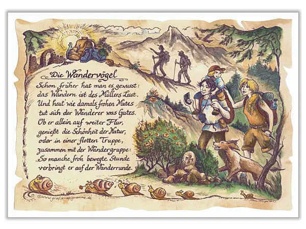 Sportbild Wanderer - farbig