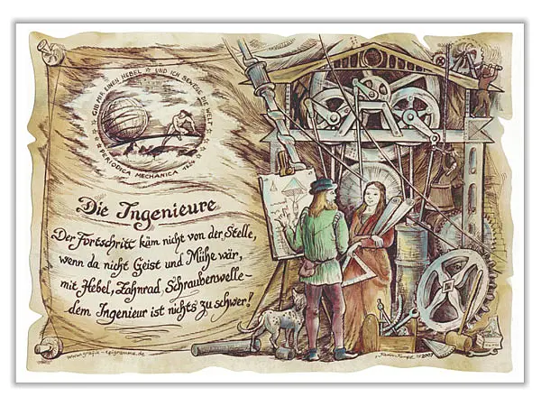 Zunftbild Ingenieure - farbig