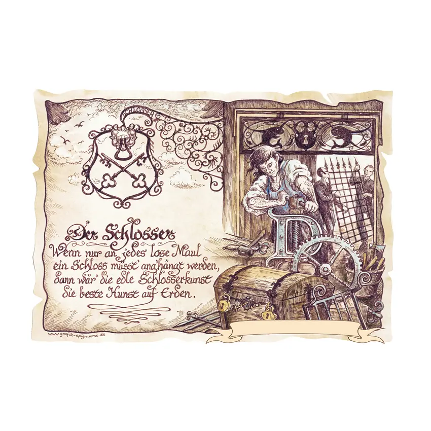 Bild Schlosser mit Wunschtextfeld