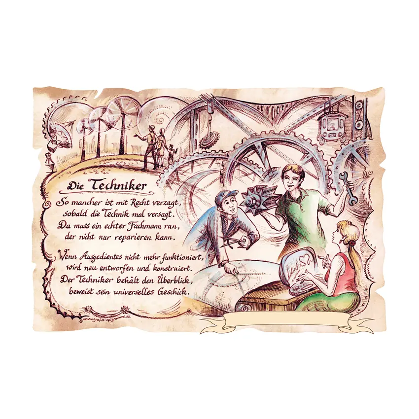 Bild Techniker mit Wunschtext