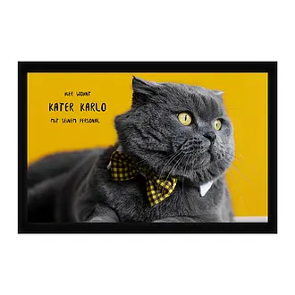 Fußmatte mit Katzenfoto