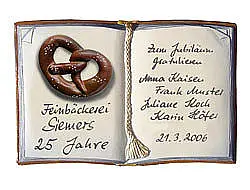 Artelithschild als Buch für Ehrungen und besondere Anlässe Größe: 20x13 cm 