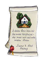 Artelithschild als Urkunde für Ehrungen und besondere Anlässe Größe: 13x18 cm