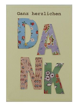 Grußkarte - Ganz herzlichen Dank Grußkarte - Ganz herzlichen Dank