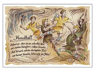 Kunstbild Handball - farbig