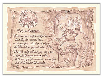 Kunstbild Anästhesist - braun / schwarz Kunstbild Anästhesist - braun / schwarz